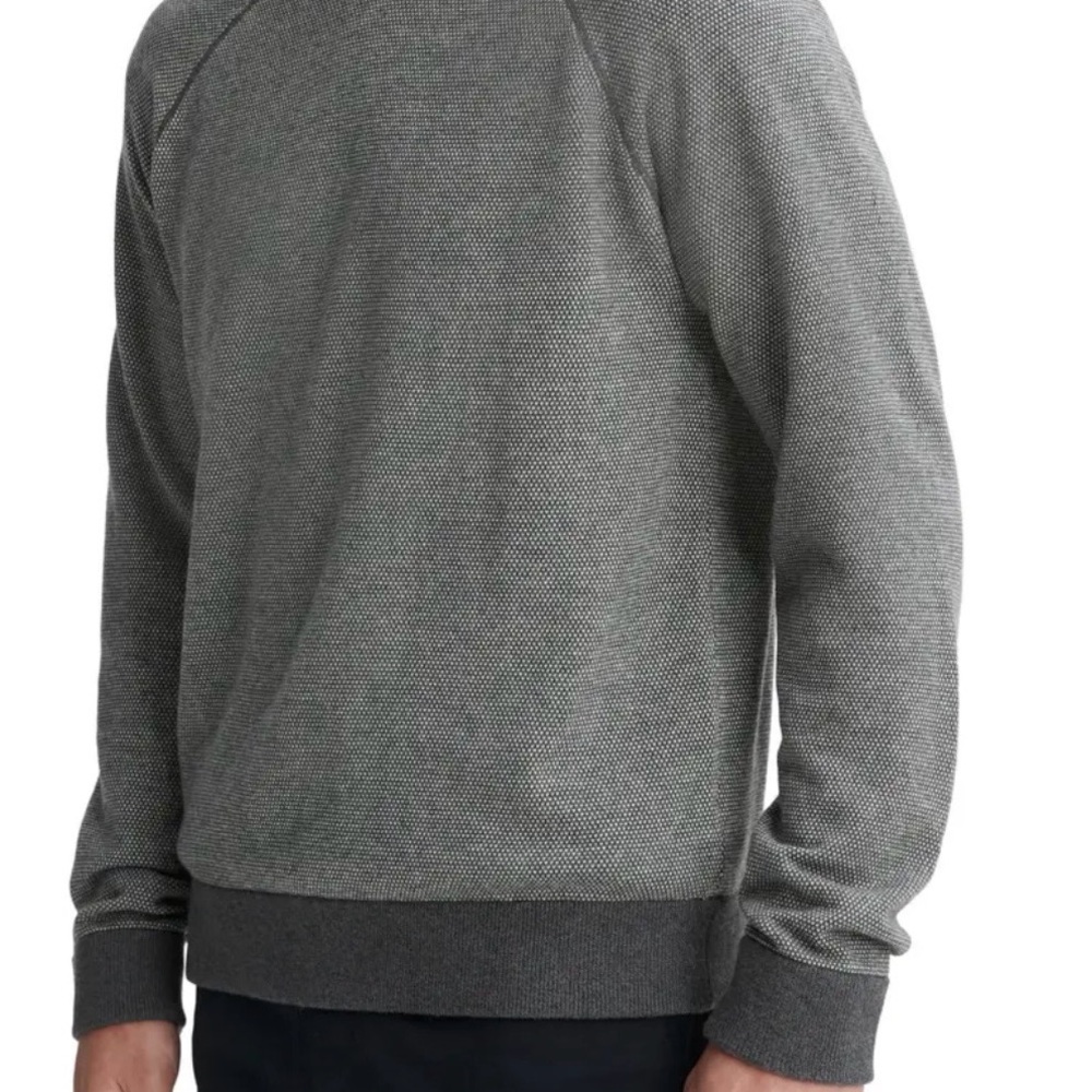 Men’s Vince Sweater Birds Eye Wool Cashmere Blend Sweater XL Luxury Designer